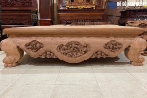 Sập ba bông gỗ hương Nam Phi tại Đồ Gỗ Nam Quỳnh