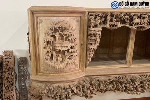 Cánh đày 8cm đục tích văn vương cầu hiền