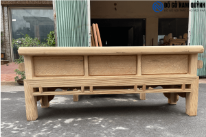 Tổng quan mặt sau kỷ dài bộ trường kỷ tích tam quốc gỗ gụ lào hàng đại có tại Đồ Gỗ Nam Quỳnh