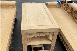 Mặt bàn của bộ trường kỷ tích tam quốc gỗ gụ lào hàng đại có tại Đồ Gỗ Nam Quỳnh