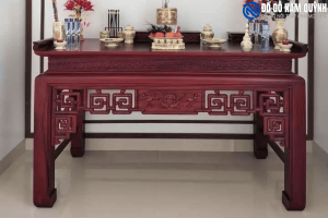 Bàn thờ triện sen gỗ gụ lào đẹp tại Đồ Gỗ Nam Quỳnh