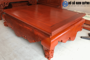 Sập chân quỳ trơn gỗ hương nam phi 1m6x2m sơn Pu tại Đồ Gỗ Nam Quỳnh