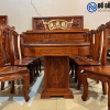 Bộ bàn ghế ăn bầu dục siêu vip gỗ hương đá tại Đồ Gỗ Nam Quỳnh