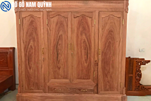 Mẫu tủ quần áo gỗ hương đá đẹp tại Đồ Gỗ Nam Quỳnh