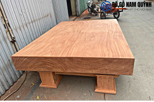 Sập gỗ nguyên khối gỗ hương nam phi 30cm siêu đẹp tại Đồ Gỗ Nam Quỳnh