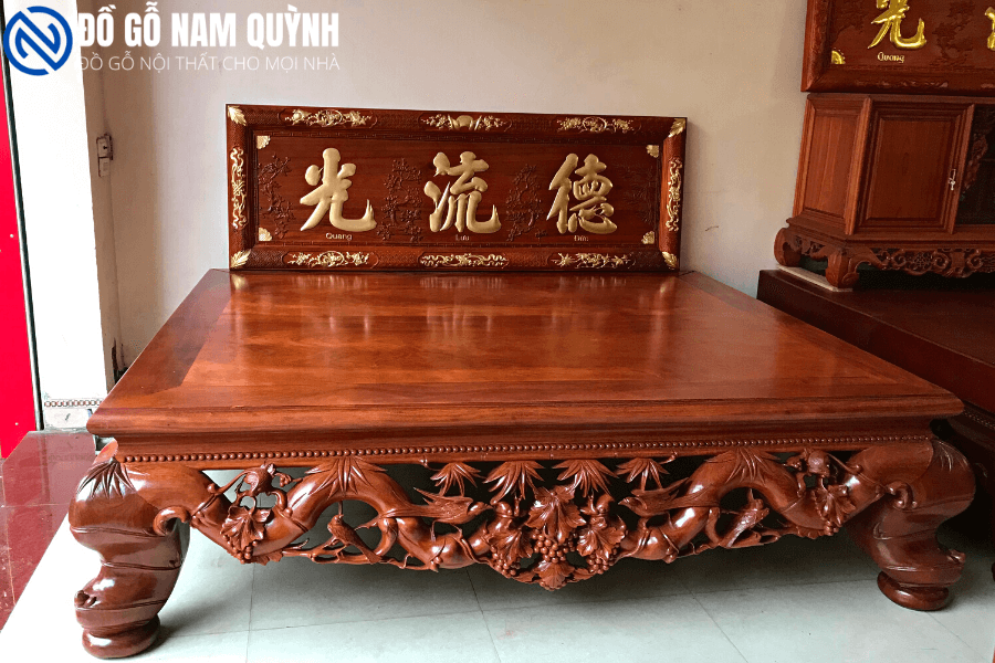 Sập trúc nho 1m8x2m2 đẹp tại Đồ Gỗ Nam Quỳnh