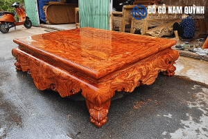 Bộ sập gỗ hương đá kích thước 1m8 x 2m2 tuyển vân siêu đẹp tại Đồ Gỗ Nam Quỳnh