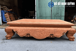 Sập trơn tứ diện gỗ hương đá chặt xoài vén chỉ siêu đẹp tại Đồ Gỗ Nam Quỳnh