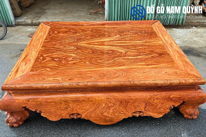 Siêu phẩm sập gỗ hương đá kích thước 1m8 x 2m2 vân vip tại Đồ Gỗ Nam Quỳnh