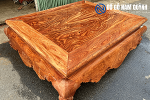 Siêu phẩm sập gỗ hương đá kích thước 1m8 x 2m2 vân vip tại Đồ Gỗ Nam Quỳnh