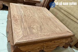 Sập trơn gỗ hương đá vân siêu đẹp tại Đồ Gỗ Nam Quỳnh