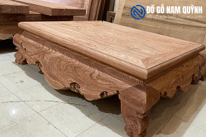 Sập trơn gỗ hương đá vân siêu đẹp tại Đồ Gỗ Nam Quỳnh