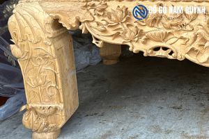Sập thờ sen tam cấp gỗ gụ lào gửi bác khách Hà Nội tại Đồ Gỗ Nam Quỳnh