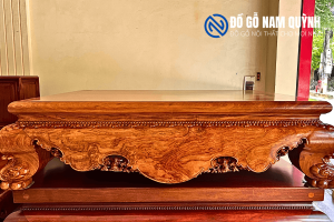 Sập trơn gỗ hương đá chặt sòi vén chỉ siêu đẹp tại Đồ Gỗ Nam Quỳnh