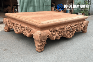 Mẫu sập ngũ phúc kim tiền mai cài thọ gỗ hương đá đục sắc nét siêu đẹp tại Đồ Gỗ Nam Quỳnh