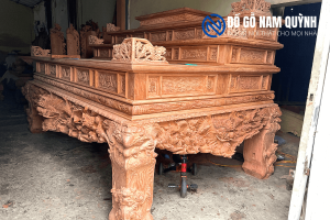 Mẫu bàn thờ tam cấp gỗ hương đá siêu khủng tại Đồ Gỗ Nam Quỳnh