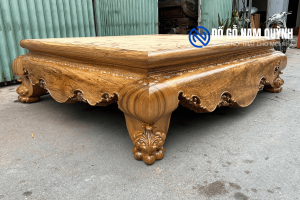 Sập gỗ gụ lào chọn vân vip vân đá siêu đẹp siêu hiếm tại Đồ Gỗ Nam Quỳnh