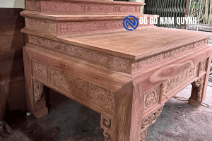 Án gian thờ gỗ hương đá tam cấp siêu đẹp tại Đồ Gỗ Nam Quỳnh