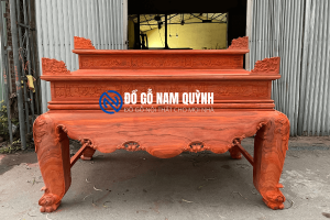sập thờ gỗ hương đỏ nhị cấp siêu đẹp tại Đồ Gỗ Nam Quỳnh
