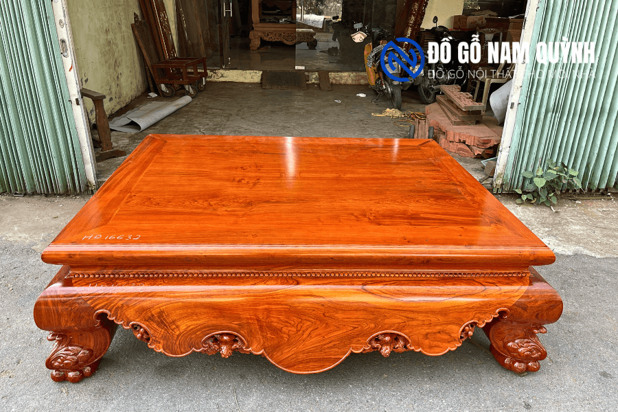 Sập gỗ hương đá 1m6x2m giá hạt rẻ tại Đồ Gỗ Nam Quỳnh