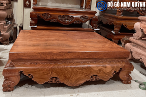 Sập chiếu ngựa nguyên khối gỗ hương đá tại Đồ Gỗ Nam Quỳnh