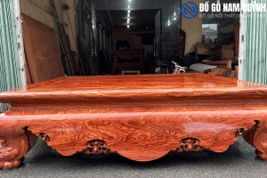 Sập trơn tam diện gỗ hương đá chọn vân vip tại Đồ Gỗ Nam Quỳnh
