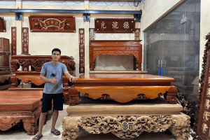 Sập nằm gỗ hương nam phi 1m6x2m giá rẻ tại Đồ Gỗ Nam Quỳnh