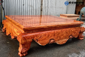 Sập gỗ hương đá chọn vân lu siêu hiếm siêu đẹp tại Đồ Gỗ Nam Quỳnh