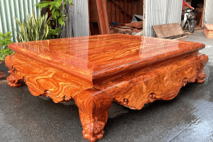 Siêu phẩm sập gỗ hương đá chọn vân đỉnh cao tại Đồ Gỗ Nam Quỳnh
