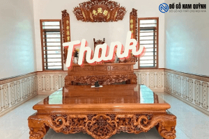 Sập ngũ phúc kim tiền gỗ hương đá đẹp tại Đồ Gỗ Nam Quỳnh