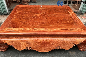 Sập gỗ hương đá tứ diện chọn vân vip tại Đồ Gỗ Nam Quỳnh