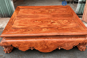 Bộ sập gỗ hương đá 1m6x2m chọn vân vip siêu đẹp tại Đồ Gỗ Nam Quỳnh