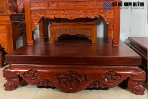 Sập ba bông nguyên khối gỗ hương nam phi đẹp tại Đồ Gỗ Nam Quỳnh