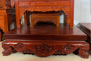 Sập ba bông nguyên khối gỗ hương nam phi đẹp tại Đồ Gỗ Nam Quỳnh