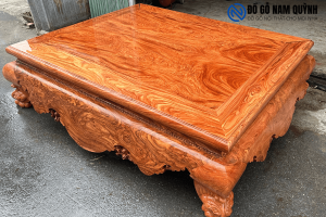 Sập chân quỳ gỗ hương đá Nam Phi trơn tam diện tại Đồ Gỗ Nam Quỳnh
