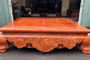 Sập chân quỳ gỗ hương đá Nam Phi trơn tam diện tại Đồ Gỗ Nam Quỳnh