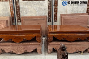 Bộ sập chân quỳ dạ cá gỗ hương đá đẹp tại Đồ Gỗ Nam Quỳnh