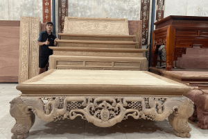 Combo nội thất phòng thờ gỗ gụ Lào tại Đồ Gỗ Nam Quỳnh