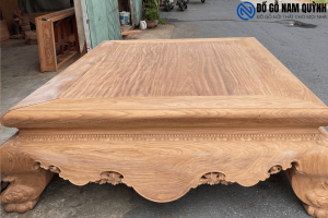 Siêu phẩm sập gỗ gõ đỏ mặt một lá tứ diện hiếm đẹp tại Đồ Gỗ Nam Quỳnh