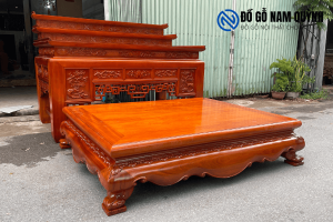 Combo sập chân quỳ và án gian thờ tam cấp gỗ hương đẹp tại Đồ Gỗ Nam Quỳnh