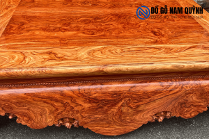 Sập vân lu gỗ hương đá mẫu trơn siêu đẹp tại Đồ Gỗ Nam Quỳnh