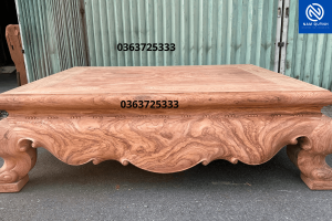 Siêu phẩm sập trơn gỗ hương đá vân vip 1m6x2m ván 3cm tại Đồ Gỗ Nam Quỳnh