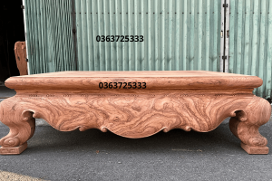 Siêu phẩm sập trơn gỗ hương đá vân vip 1m6x2m ván 3cm tại Đồ Gỗ Nam Quỳnh