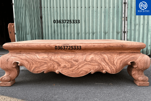 Siêu phẩm sập trơn gỗ hương đá vân vip 1m6x2m ván 3cm tại Đồ Gỗ Nam Quỳnh